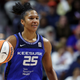 lyssa Thomas #25 of the Connecticut Sun dribbles downcourt during Game Three of the 2022 WNBA Finals at Mohegan Sun Arena on September 15, 2022 in Uncasville, Connecticut. (Photo by Maddie Meyer/Getty Images)